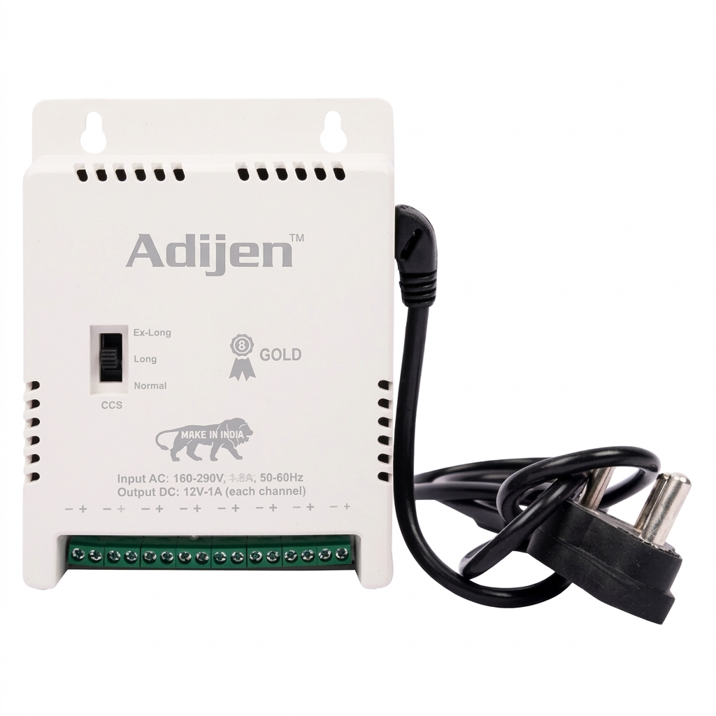 Adijen SMPS 12 V 10 AMP 8 CH MODEL TENGO