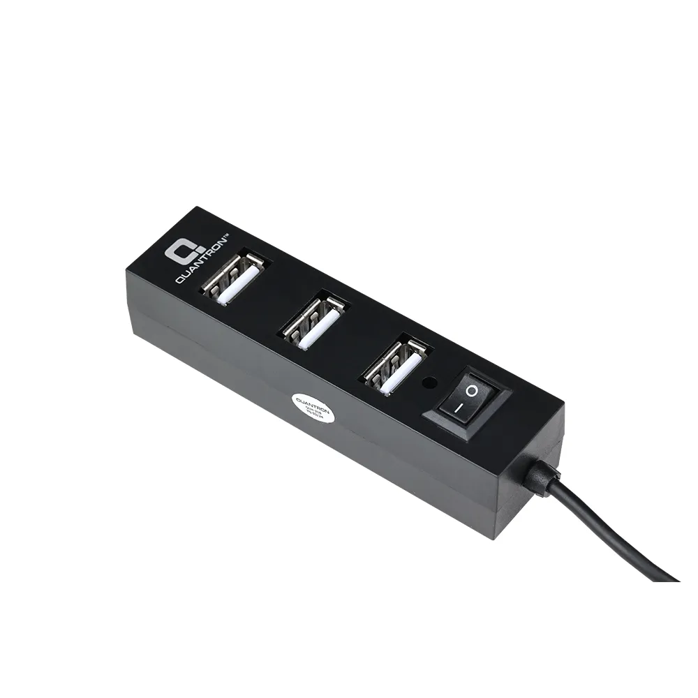 QUH-210 Quantron 4 Port Superspeed USB Hub 2.0 for PC/Laptops, Portable Data Hub with Hi-Speed Data Transfer Up to 480Mbps | Strong and Durable | 65 cm Long Cable - Image 2