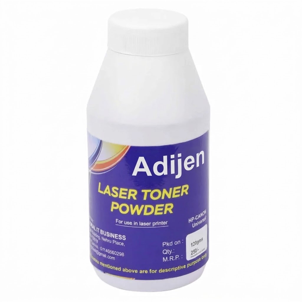 Adijen TONER POWDER 120 GM - High-Quality Refill for HP & Canon Laser Printers